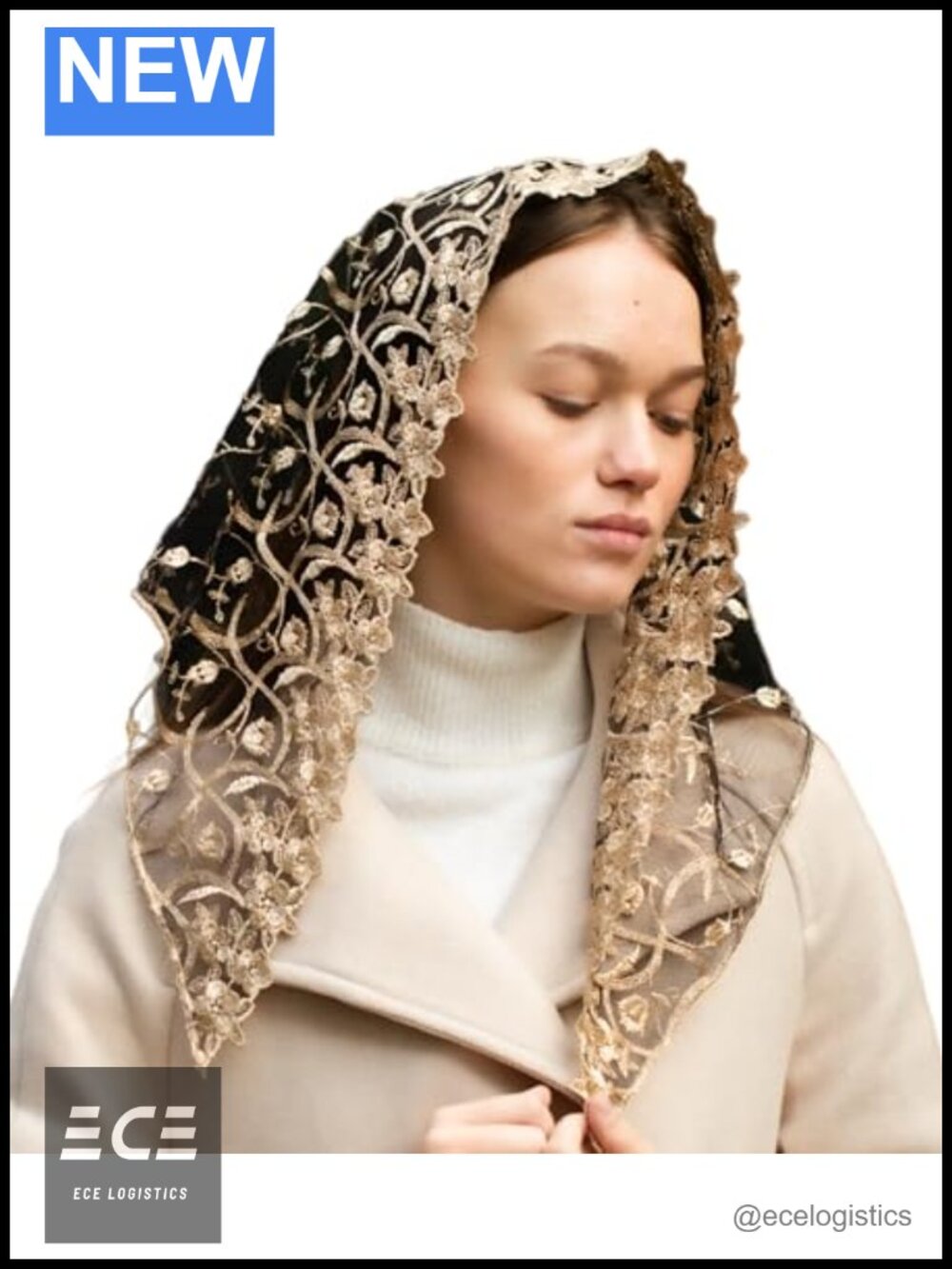 Handmade Catholic Mantilla Mass Veil Church Lace Veil for Women Cathedral Mass